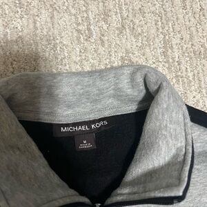 Michael Kors Light Gray Zip-Up Sweater